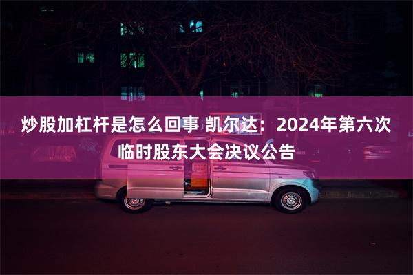 炒股加杠杆是怎么回事 凯尔达：2024年第六次临时股东大会决议公告